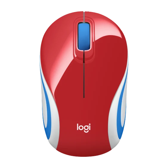 LOGITECH M187 ULTRA PORTABLE RED WIRELESS MOUSE
